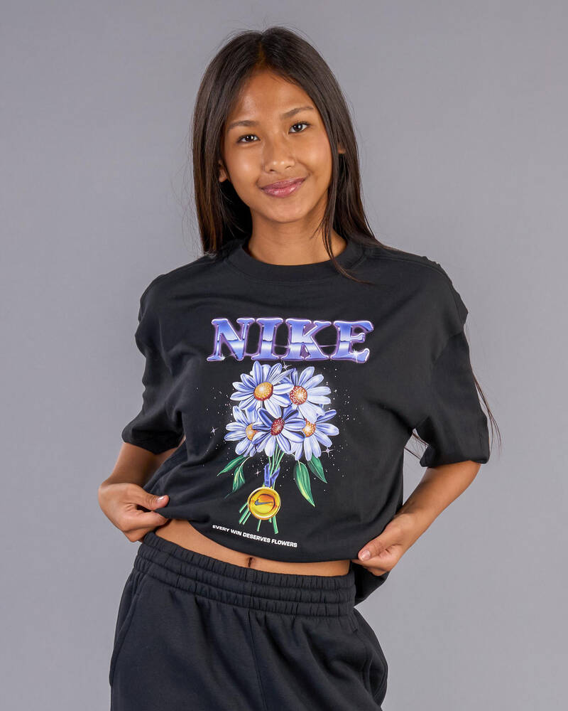 Nike Girls' Flowers Oversized T-Shirt for Womens
