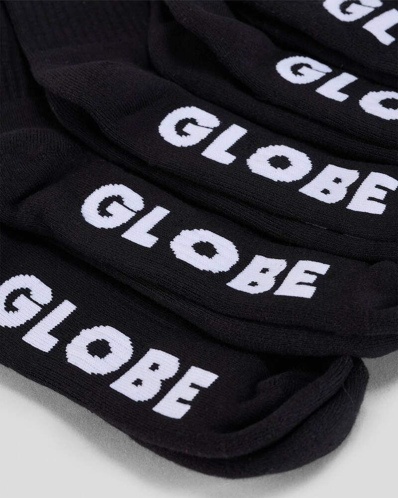 Globe Blackout Quater Crew Socks 5 Pack for Mens