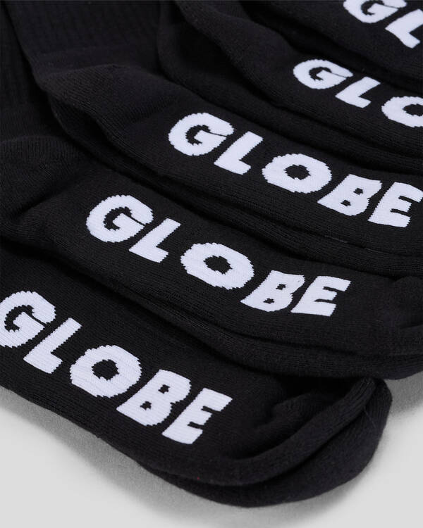 Globe Blackout Quater Crew Socks 5 Pack for Mens