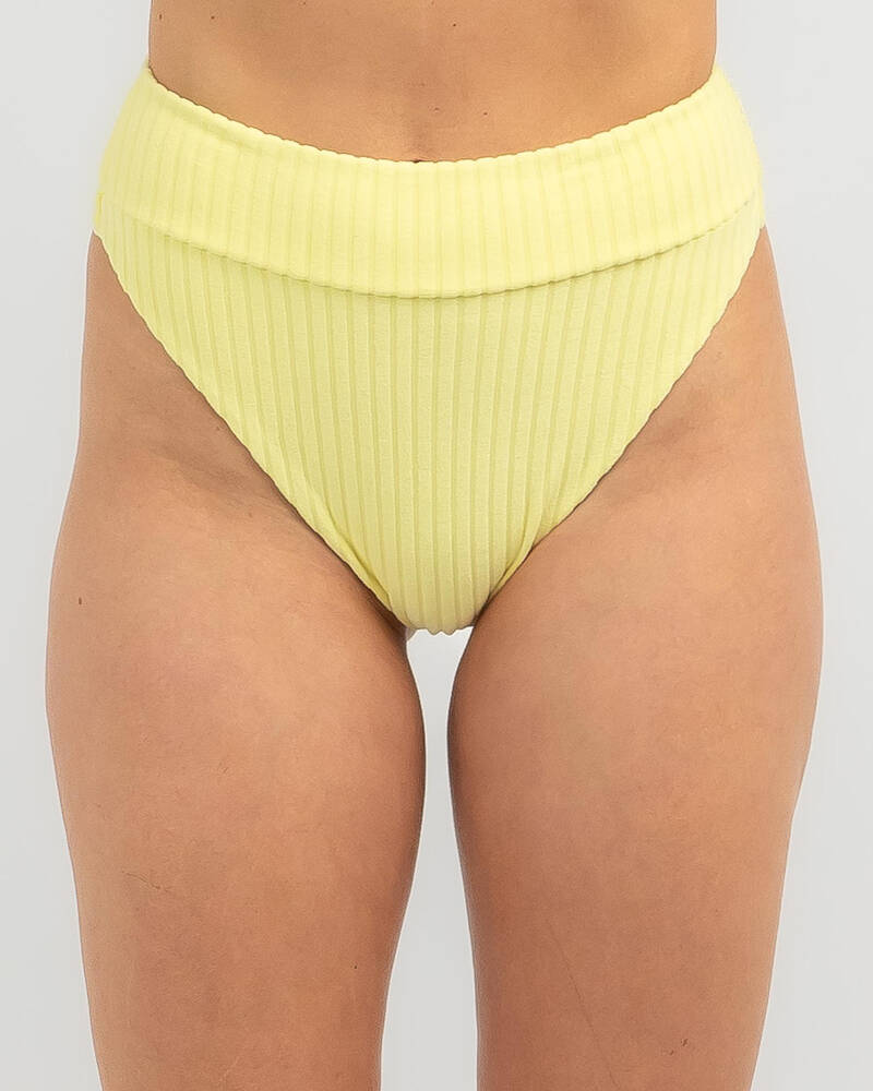 RVCA Tezzy Rib High Waisted Bikini Bottom for Womens