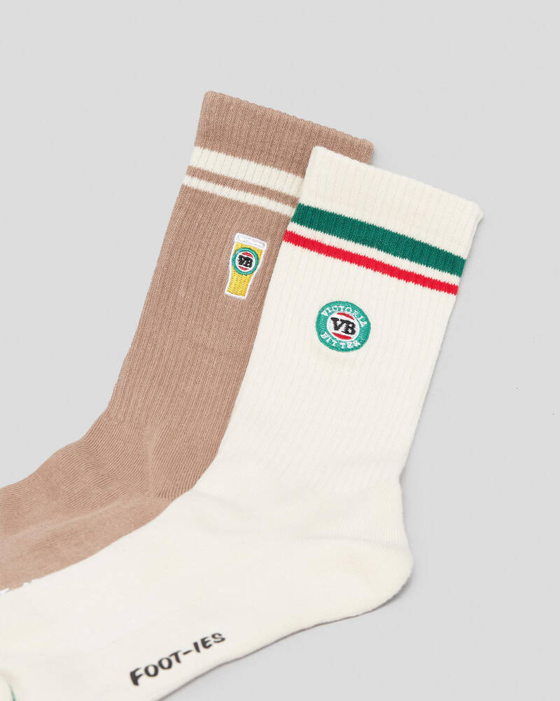 FOOT-IES VB Logo Sneaker Socks 2 Pack for Mens