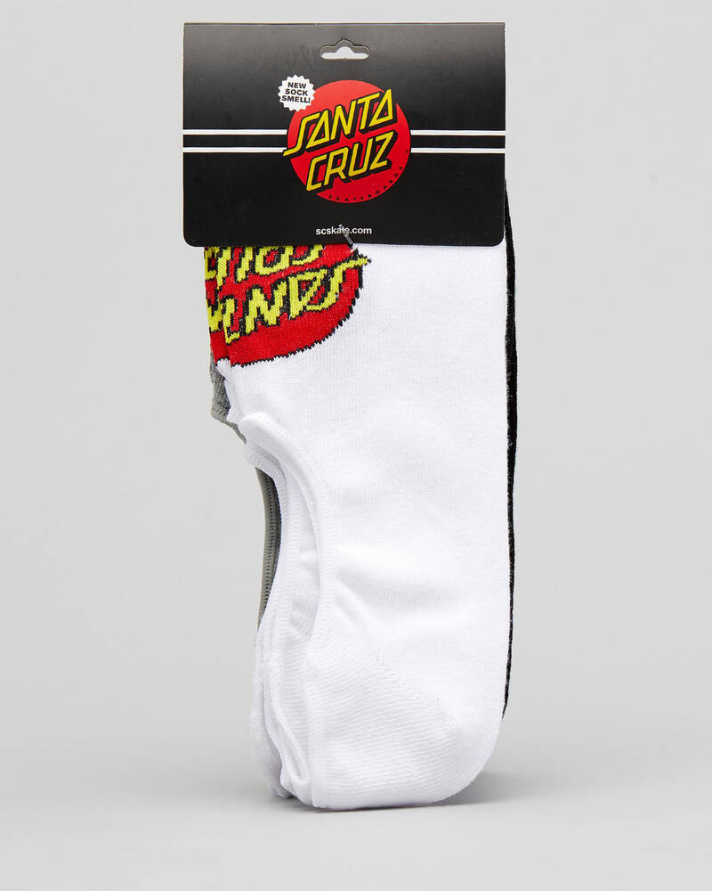 Santa Cruz Classic No Show Socks 5 Pack for Mens