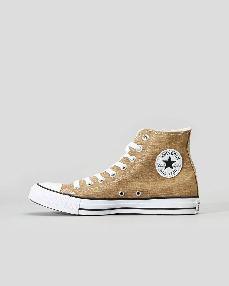 Converse Womens Chuck Taylor All Star Washed Canvas Hi-Top Shoes for Womens