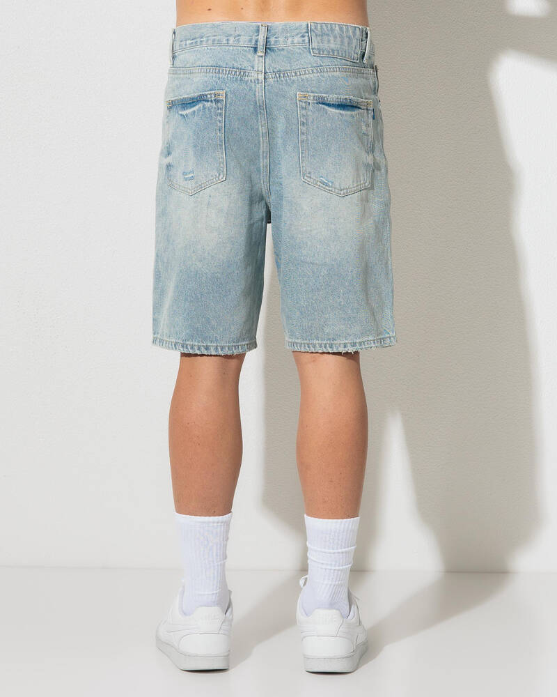 Lucid Rinse Denim Walk Shorts for Mens