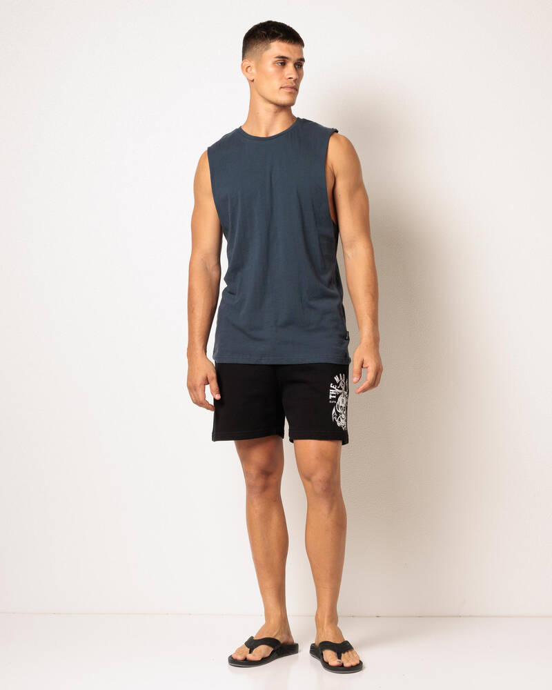 The Mad Hueys Rope Skull Anchor Track Shorts for Mens