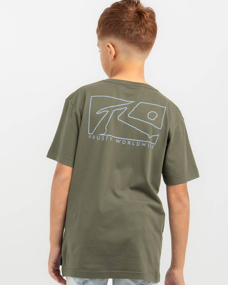 Rusty Boys' Boxed Out T-Shirt for Mens