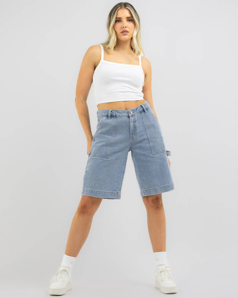 Rusty Billie Low Rise Carpenter Short for Womens