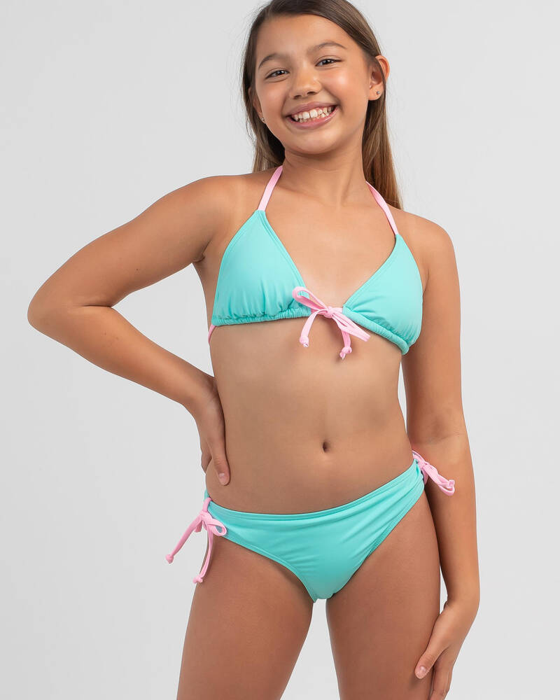 Topanga Girls' Splice Sliding Triangle Bikini Set for Womens