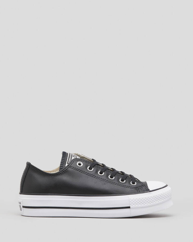 Converse Womens Chuck Taylor All Star Leather OX Platform Shoes for Womens