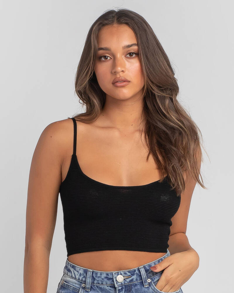 Ava And Ever Ash Knit Top In Black - Fast Shipping & Easy Returns ...