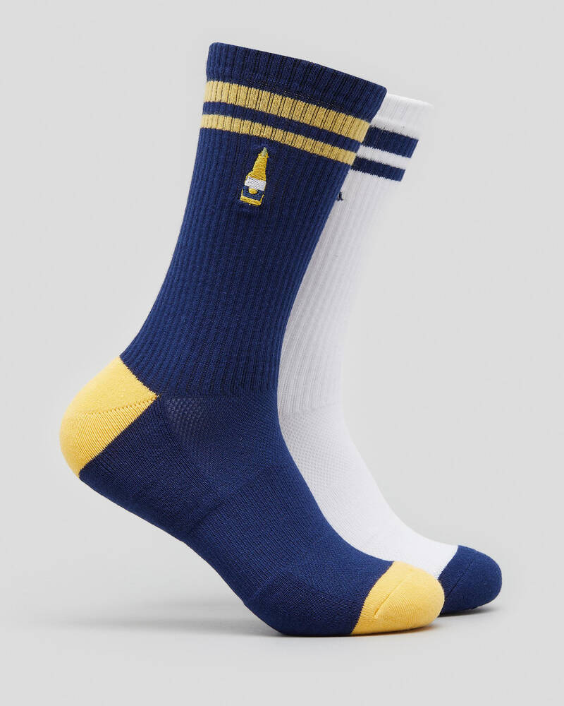FOOT-IES Corona Icons Embroidery Socks 2 Pack for Mens