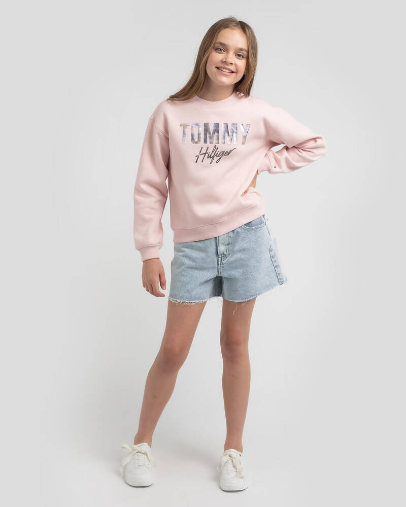 Tommy Hilfiger Girls' Foil Sweatshirt for Womens