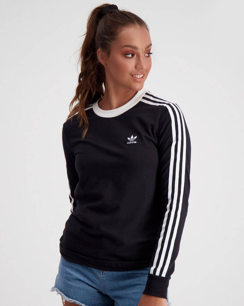 adidas 3 Stripes Long Sleeve T-Shirt for Womens