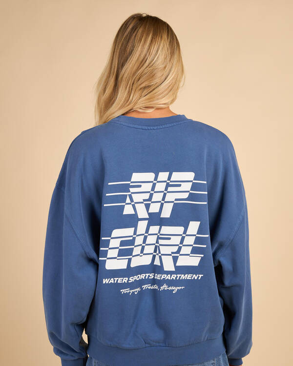 Rip Curl Sports Dept Drop Shoulder Crewneck Sweatshirt for Womens