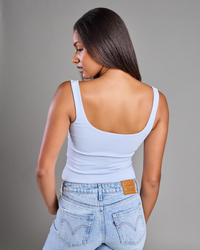 Mooloola Basic Square Neck Rib Tank Top for Womens image number null