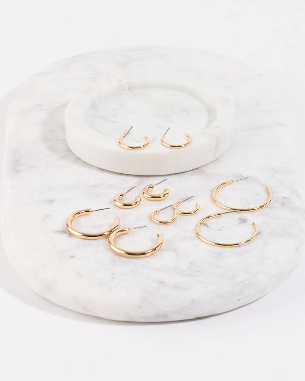 Karyn In LA Greta Hoop Earring Pack for Womens