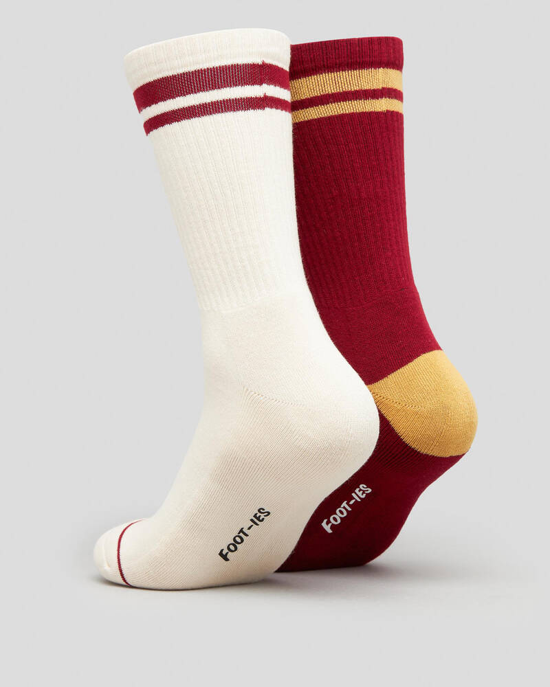 FOOT-IES Carlton Draught Retro Sneaker Socks 2 Pack for Mens