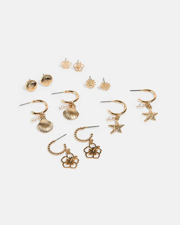 Karyn In LA Marina Hibiscus Earring Pack for Womens