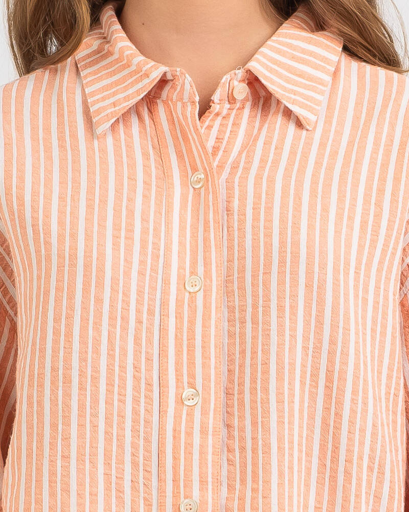 Rhythm Oversized Stripe Shirt for Womens