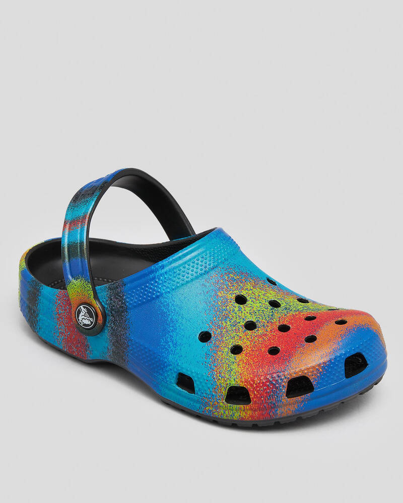 Crocs Kids' Classic Spray Dye Clog Sandals for Unisex