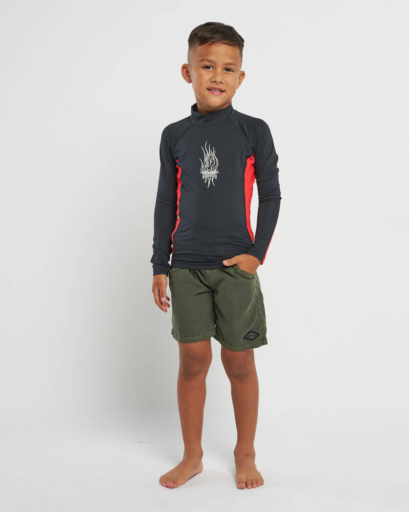 Billabong Toddlers' Jimmy Contrast Long Sleeve Rash Vest for Mens