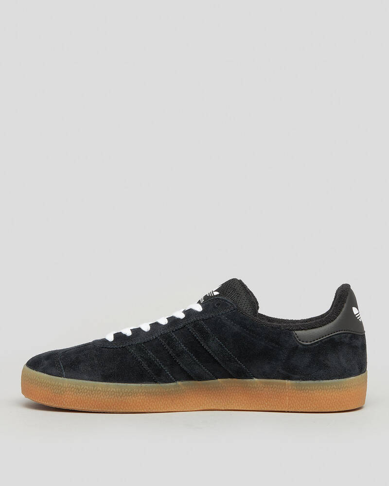 Adidas Gazelle Adv Shoes In Core Black/ftwr White/bluebird - Fast ...