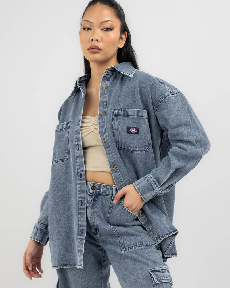 Dickies Florence Aged Denim Shirt for Womens
