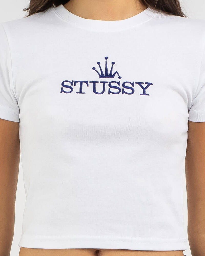 Stussy Glamour EMB Rib T-Shirt for Womens