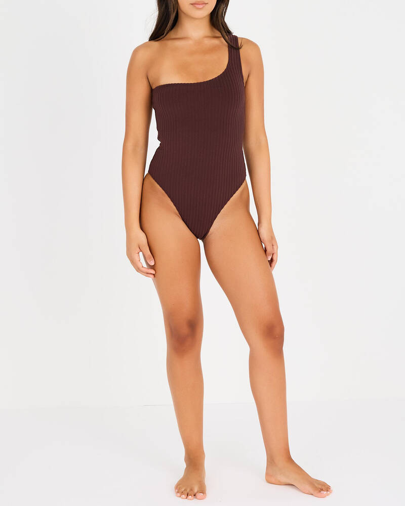 Billabong Terry Rib One Shoulder One Piece for Womens