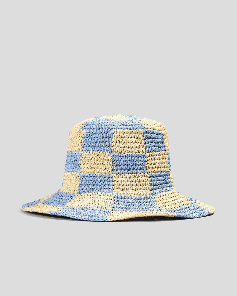 Rusty Ariel Straw Bucket Hat for Womens