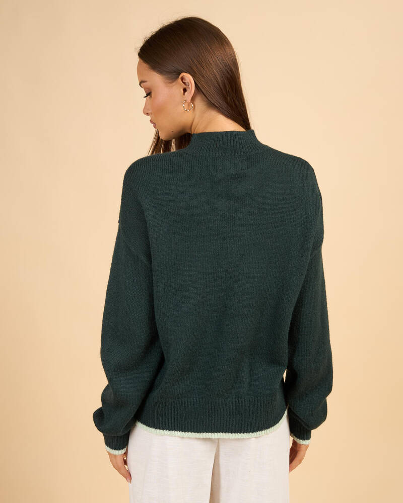 Rhythm Palm Shadow Knit Jumper for Womens