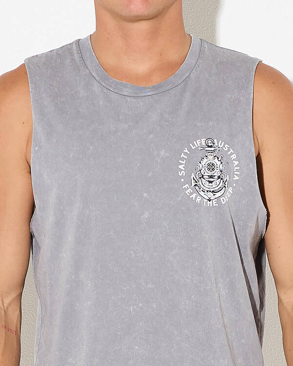 Salty Life Fear The Deep Muscle Tank for Mens