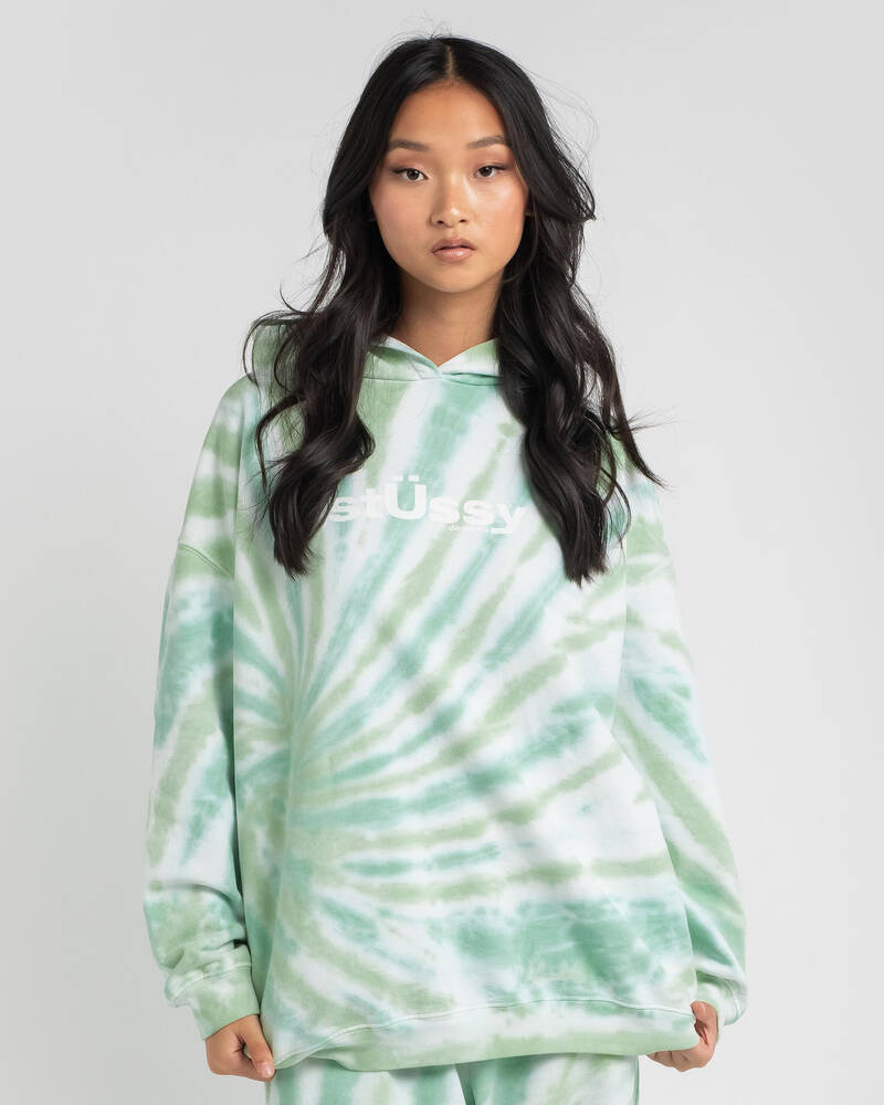 Stussy Warped Tie Dye Hoodie for Womens