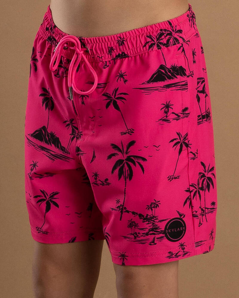 Skylark Boys' Caribbean Elastic Waist Shorts for Mens