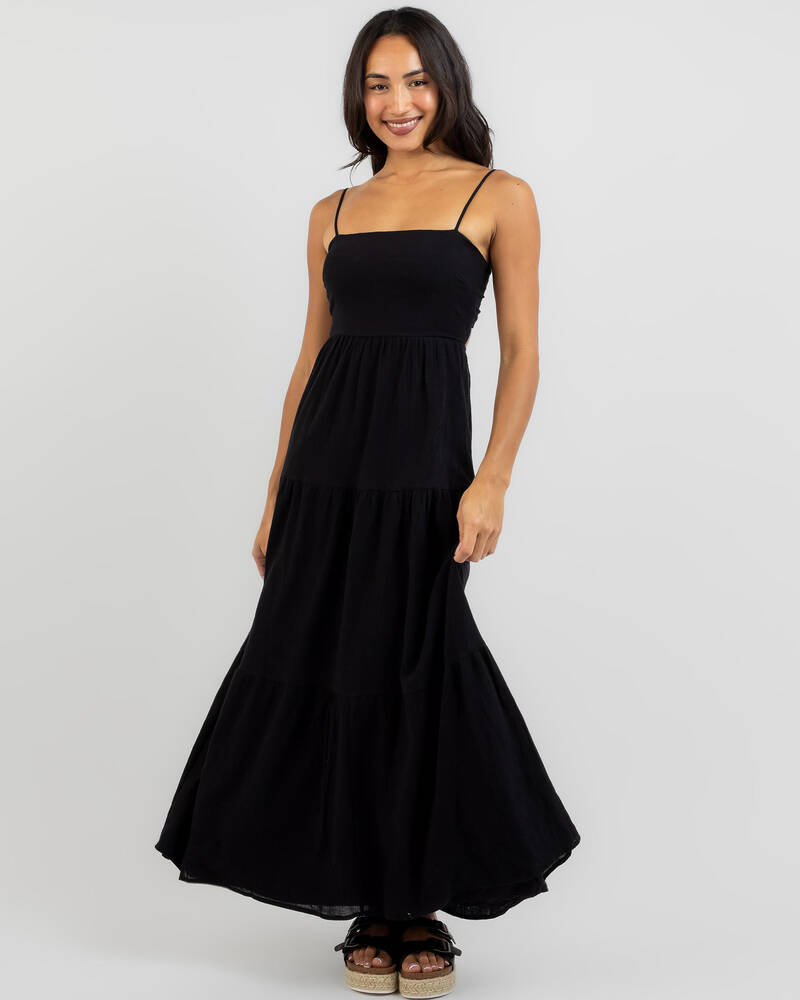 Shop Mooloola Tabetha Maxi Dress In Black - Fast Shipping & Easy ...