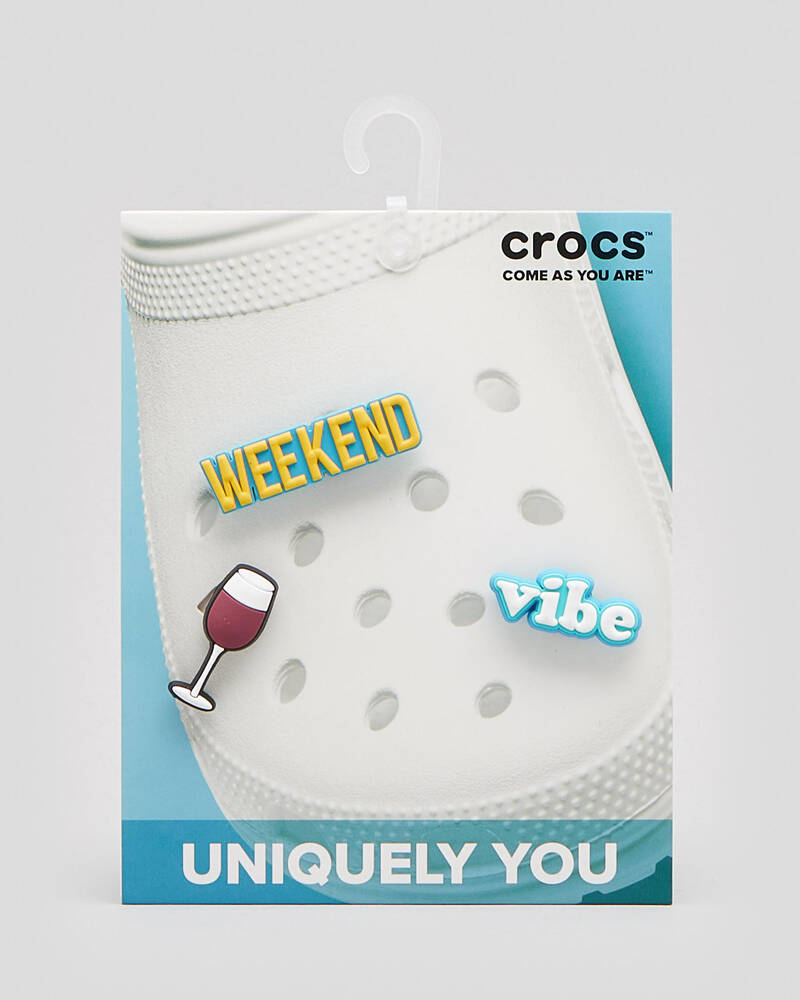 Crocs Weekend Vibes Jibbitz 3 Pack for Unisex