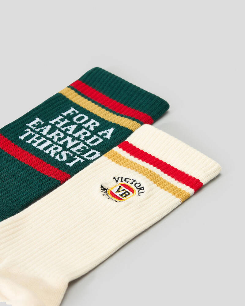 FOOT-IES VB Hard Earned Thirst Sneaker Socks 2 Pack for Mens