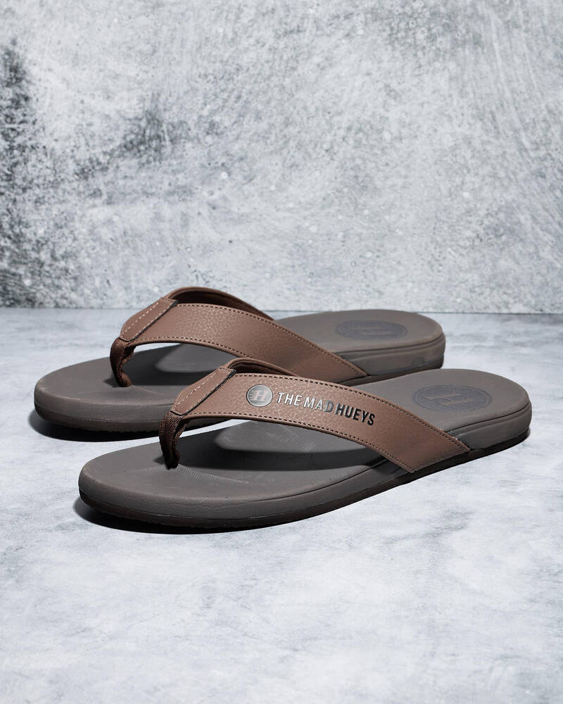 The Mad Hueys Laid Back Wide Strap Thongs for Mens