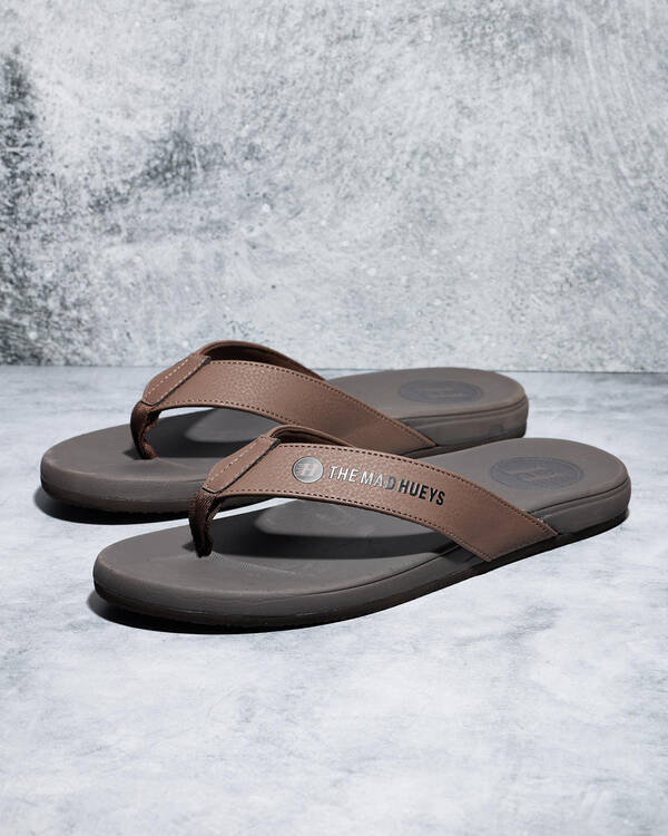 The Mad Hueys Laid Back Wide Strap Thongs for Mens
