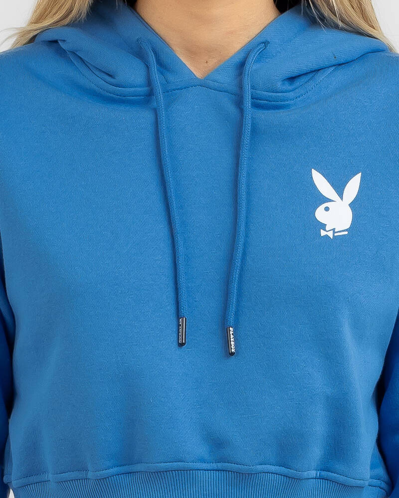 Playboy Bunny O Cropped Hoodie for Womens