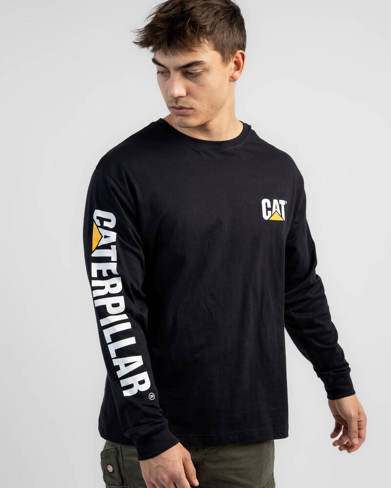 Cat Trademark Banner Long Sleeve T-Shirt for Mens