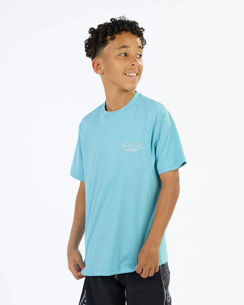 Rip Curl Boys Surf Shack Short Sleeve Rash Vest for Mens