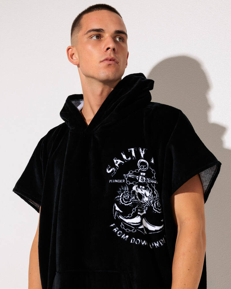 Salty Life Down Under Hooded Towel for Mens