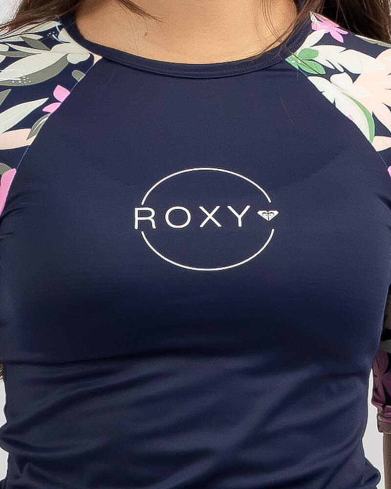 Roxy Girls' Short Sleeve Lycra Rash Vest for Womens