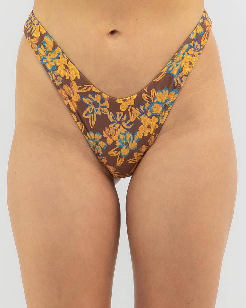 Rhythm Oasis Floral High Cut Bikini Bottom for Womens