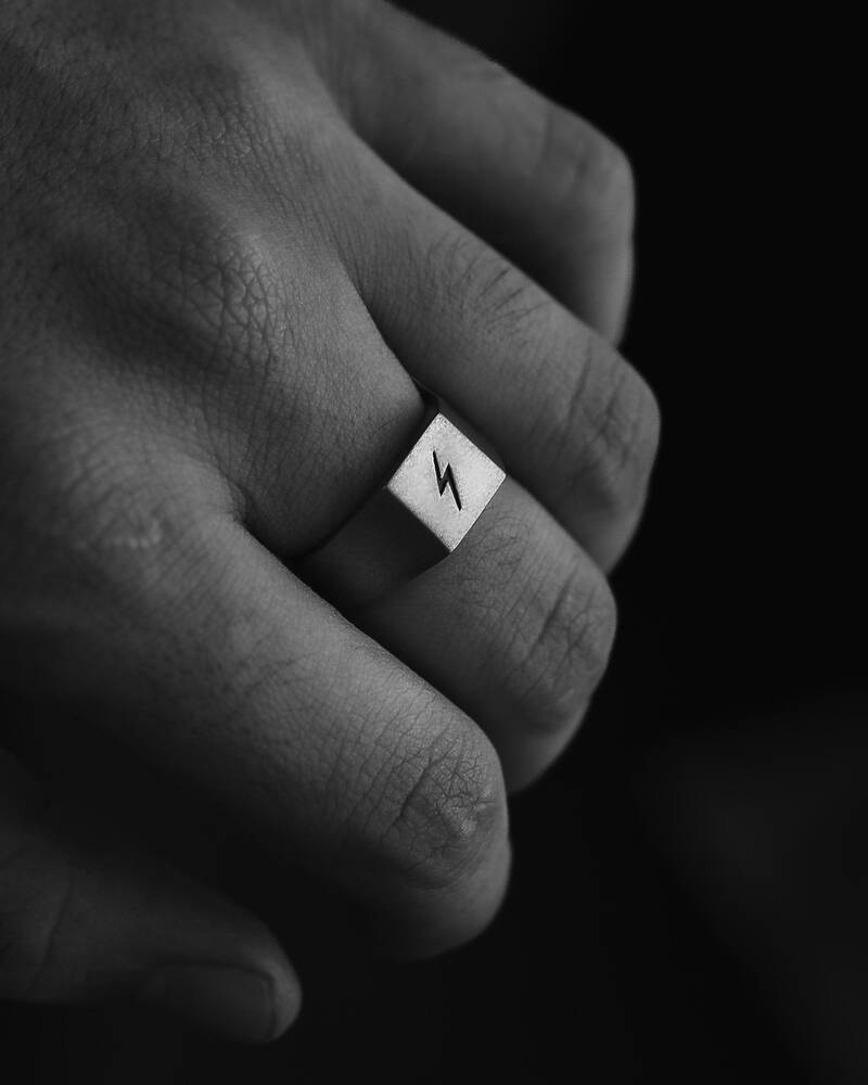 ZUKO Jewellery High Voltage Ring for Mens