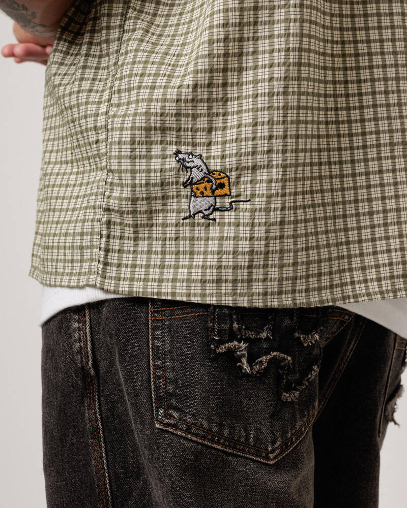 Worship Supplies On Leave Cropped Short Sleeve Shirt for Mens