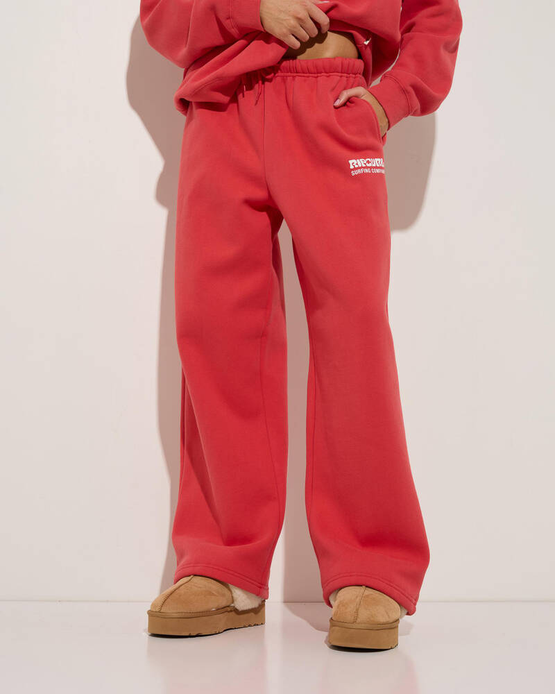 Rip Curl Surf Puff Wide Leg Trackpants for Womens