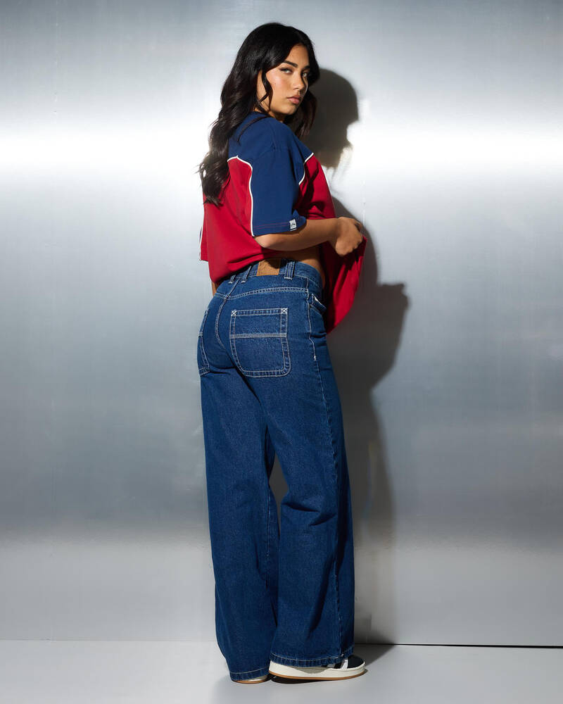 Rusty Wendy Wide Low Jeans for Womens