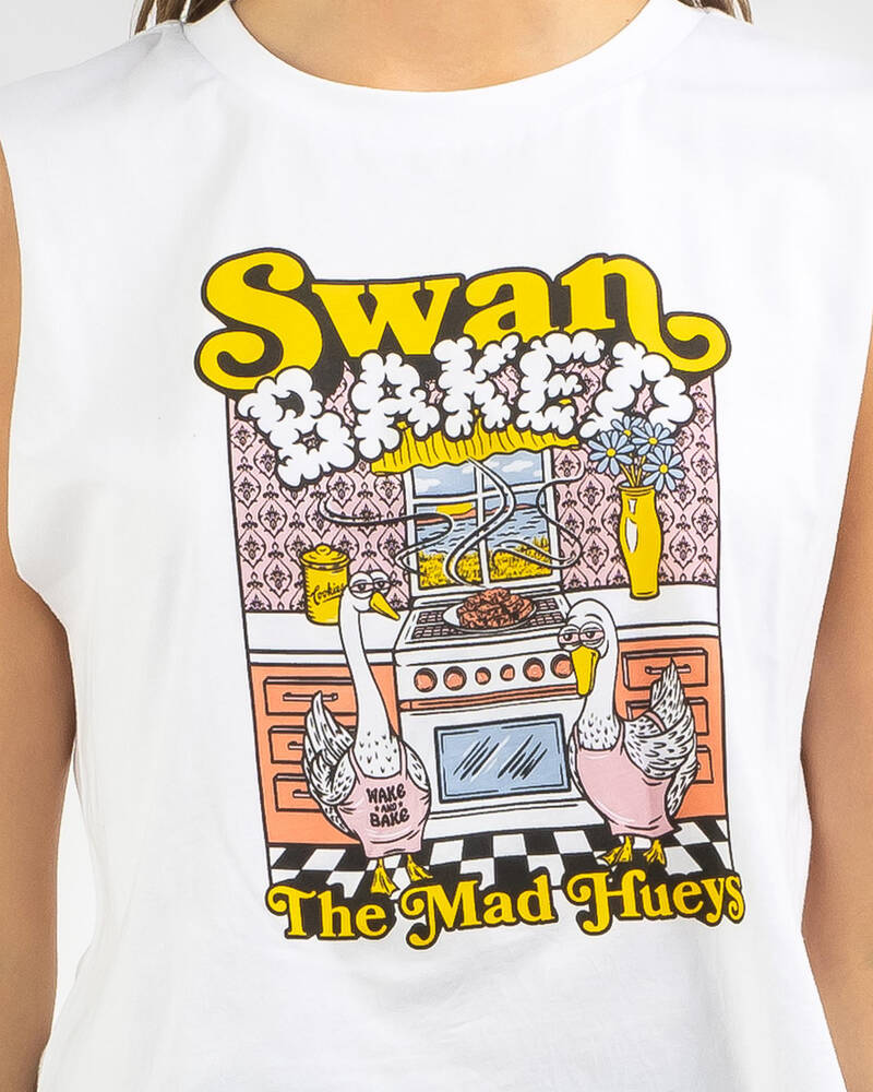 The Mad Hueys Swan Baked Tank Top for Womens